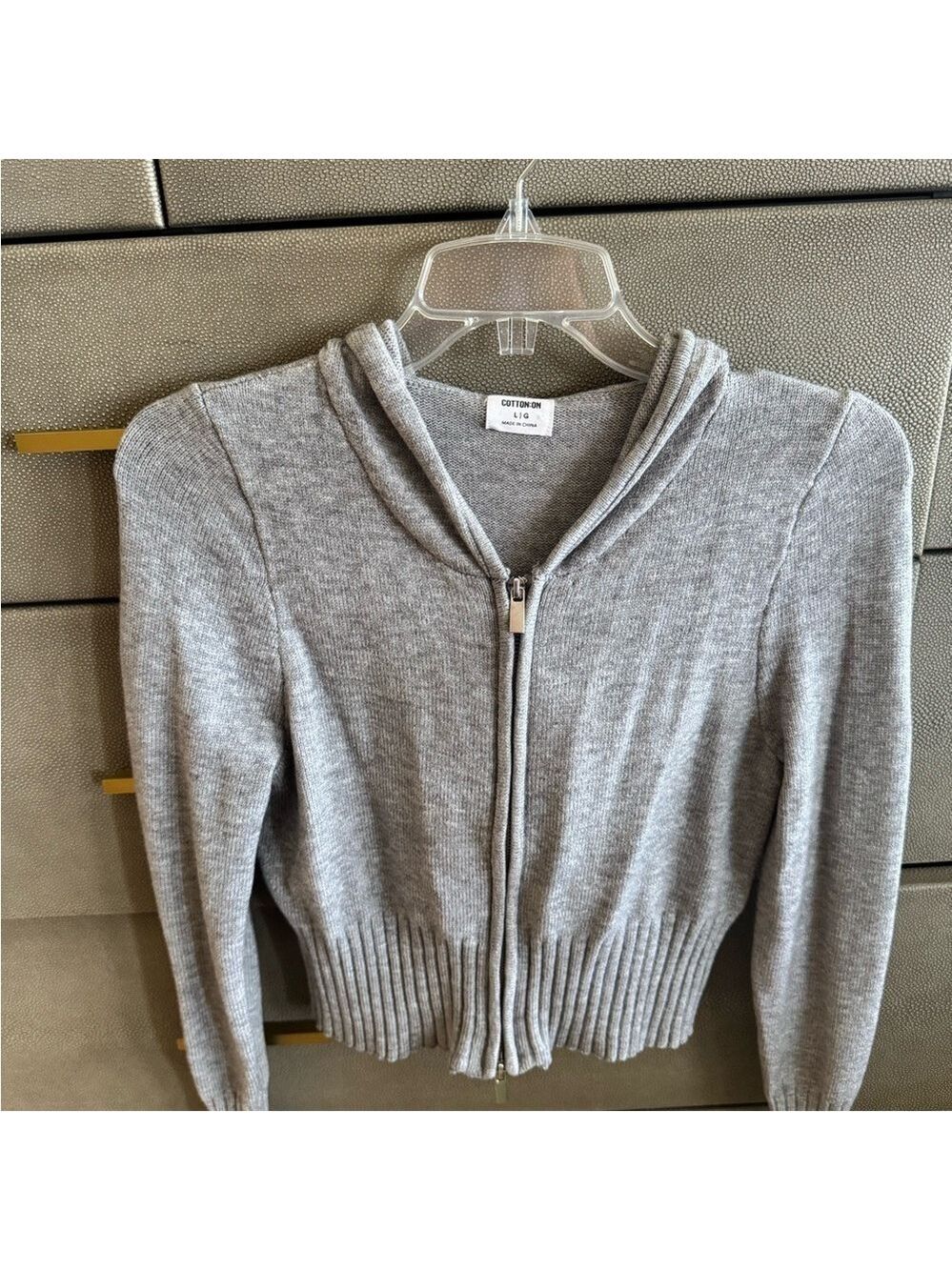 Cotton On Gray Zip Up Cardigan